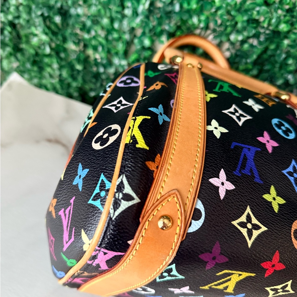 Louis Vuitton Murakami Black Multicolor Priscilla Monogram Handbag - Picture 13 of 16